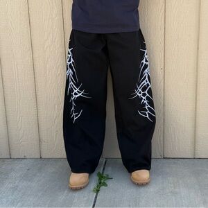 Black Graphic Men's Pants